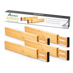 Divisori per <span class=keywords><strong>cassetti</strong></span> in bambù Addreen con 12 inserti, 16.3-22 pollici, Organizer per <span class=keywords><strong>cassetti</strong></span> da <span class=keywords><strong>cucina</strong></span> espandibile, <span class=keywords><strong>separatore</strong></span> per <span class=keywords><strong>cassetti</strong></span> regolabile - Product Image 6