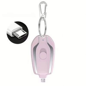 Mini Power Bank Porte-clés Sans Fil, Alimentation Mobile Portable, Charge d'Urgence en Extérieur, 1500 mAh - Product Image 2