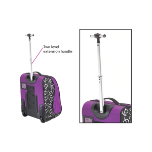 Sac à patins à glace avec roulettes, porte en maille, poches pour accessoires et ventilation à flux continu avec système de cadre pliable - Product Image 2