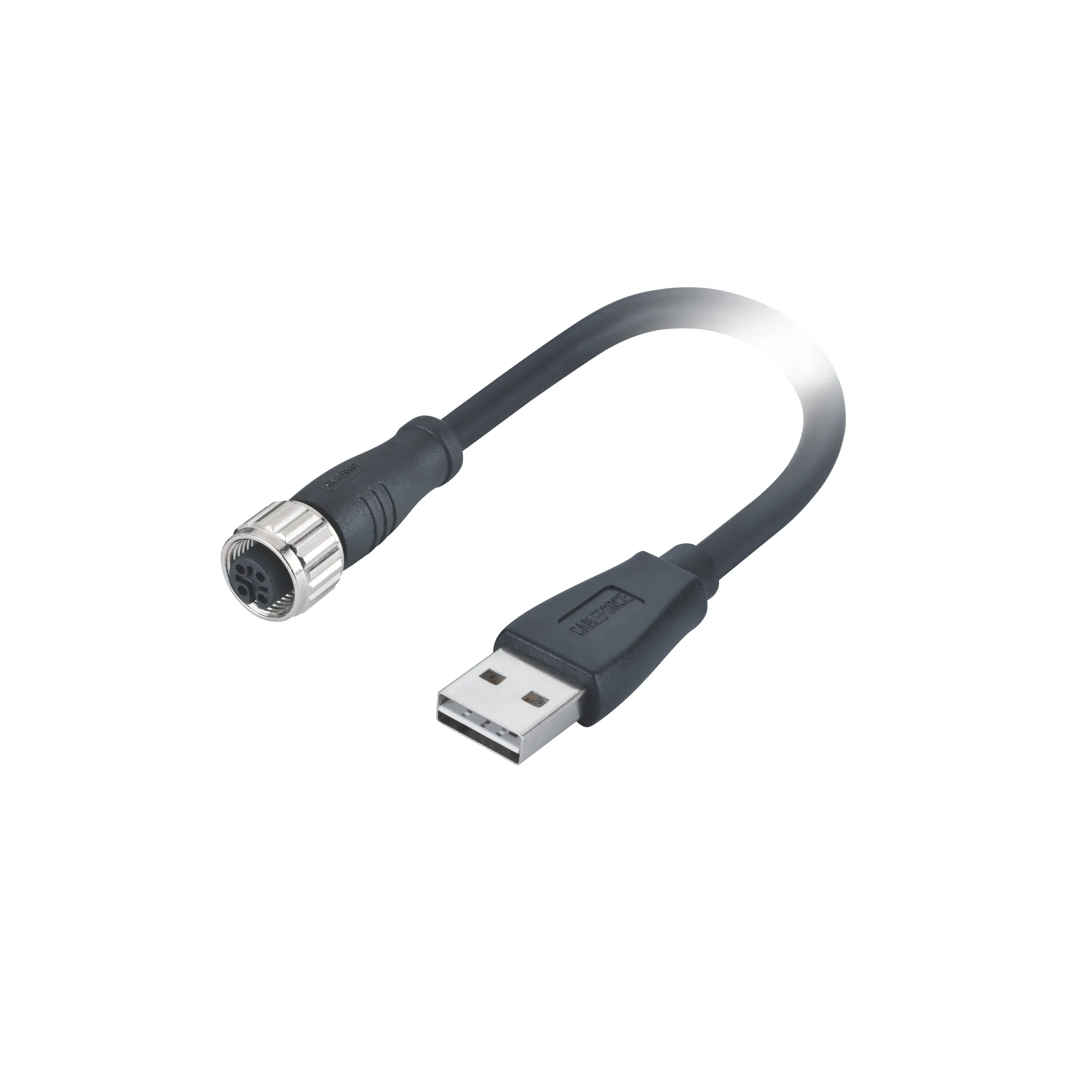 Hot-bán M12 Nữ Để USB2.0 Nối Nam Kết Nối 1M PVC AWG 24 * 2C + AWG 28*1P Cáp