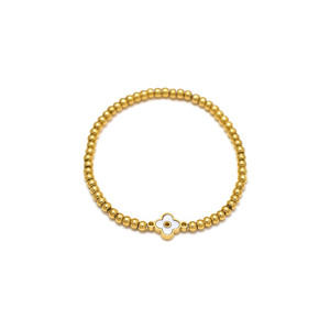 Fashion <b>Beaded</b> <b>Bracelet</b> 316L Stainless Steel PVD Gold Plating Sustainable Resistant Jewelry for Women and <b>Men</b> - Product Image 2