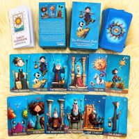 Grosir Kartu Tarot 78 Kartu Kustom, Buku Panduan, OEM ODM, Kartun Lucu, Portabel, Ramah Lingkungan, Kotak Kado Kertas Tahan Lama, Ukuran Kecil