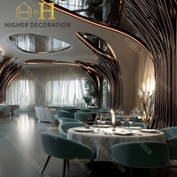 Comptoir de bar de restaurant design de luxe Ensemble de salle à manger durable et personnalisé Tables et chaises pour restaurant