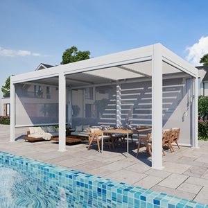 Gazebo et pavillon en aluminium noir 3*6 personnalisable <span class=keywords><strong>Volet</strong></span> étanche robuste <span class=keywords><strong>pour</strong></span> jardin extérieur - Product Image 1