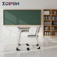 Ensemble Pupitre et Chaise d'Étudiant, Mobilier Scolaire en Bois Durable et Économique – Pupitre et Chaise Scolaire Individuels Modernes pour Salle de Classe