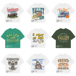 เสื้อยืดสตรีทแวร์ผ้าฝ้าย 100% สกรีนโลโก้ตามสั่ง ขายส่ง ทรงโอเวอร์ไซส์ ไหล่ตก สไตล์วินเทจ ล้างสีแบบแอซิดวอช สำหรับผู้ชาย รับผลิตจำนวนมากแบบ OEM - Product Image 1
