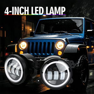Faro LED JHS Angel Eyes da 4 Pollici, Luce Fendinebbia Fuoristrada 12-24V, Lampada di Guida LED per Jeep Wrangler, Auto e Camion - Product Image 5
