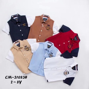 Wholesale Summer Kids Clothing Boys Anti-Shrink Soft 12y Tshirts Kids Color Fade <b>Proof</b> Casual Short Sleeve Boys Shirts - Product Image 5