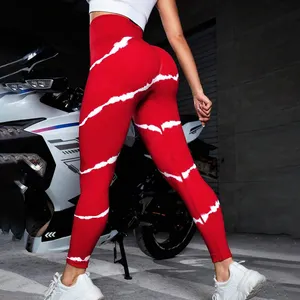 Hip Lifting Soft Fashion Factory Bright Colored Sports Pants Custom Colored Wide Waistband Active Yoga Fitness Leggings