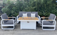 Foyer extérieur/Table de foyer rectangulaire au gaz propane de 52 pouces avec canapé/Ensembles de jardin