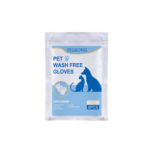 Gants de lavage pour animaux de compagnie Yegbong, 6 pièces, nettoyage doux pour chats et chiens - Product Image 1