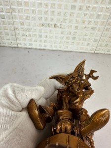 Artesano Adornos de metal hechos a mano World <span class=keywords><strong>Warcraft</strong></span> Tema Bronce Seiko Goblin Void Rocket Escultura Navidad - Product Image 4