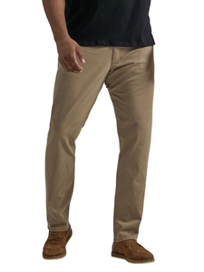CRUEL WOLF Pantalon décontracté pour homme en coton tissé léger, écologique, anti-rétrécissement, délavé, taille mi-haute, fermeture éclair, coupe droite - Product Image 1