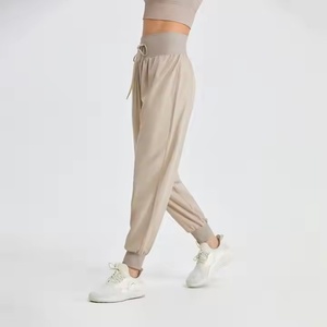 Pantalons de jogging en coton pour femmes populaires et personnalisés, bas uni, taille élastique, cordon de serrage, pantalon de jogging pour femmes - Product Image 2