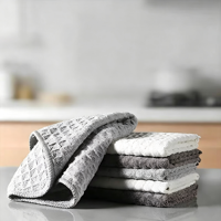 Lot de torchons de cuisine en microfibre gaufrée à séchage rapide pour le nettoyage – Vente en gros usine