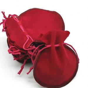 Sac à bijoux en velours recyclable 7*8CM, pochette avec cordon de serrage, emballage pour bijoux - Product Image 3