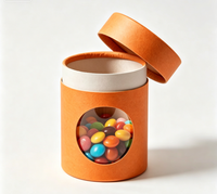 Scatola in Plastica PET Trasparente per Alimenti con Finestra, Tubo Riciclabile per Confezionamento di Caramelle, Cioccolato e Biscotti, Direttamente dal Produttore