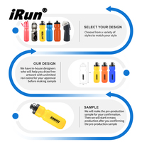 Bouteille souple pliable IRun personnalisée pour la course à pied, le marathon, le sport, le vélo