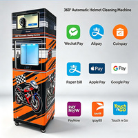 Distributeur automatique intelligent de nettoyage et de désodorisation de casques de moto à écran tactile pour centre de service