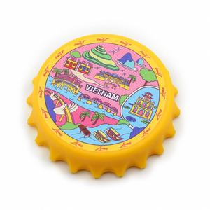 ที่เปิดขวดแม่เหล็กทรงกลมพิมพ์สีคุณภาพสูง พร้อมโลโก้สั่งทำพิเศษ รูปทรงฝาขวดเบียร์ ของที่ระลึก - Product Image 2