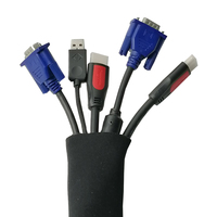 Funda de cable personalizada de 120 pulgadas, funda de gestión de cables de neopreno, organizador de cables, cubierta de cable de tubería, ocultador de cables para proteger a las mascotas y los niños