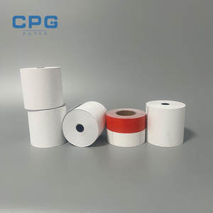 Rouleau de papier thermique CPG pour imprimante de reçus, papier POS haute sensibilité 80x80mm sans mandrin pour une impression de caisse rapide - Product Image 1