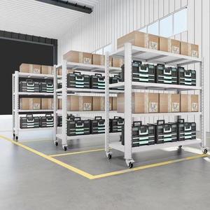 Height Adjustable 4 Layer Metal <b>Storage</b> <b>Racking</b> Shelves with Net Board - Product Image 4