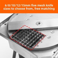 Elektrische automatische multifunctionele intelligente snijmachine voor groenten, vlees, wortelen, fruit, aardappelen en uien.
