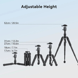 Mini Trípode de Aluminio <span class=keywords><strong>SmallRig</strong></span> VT-20 con Placa de Liberación Rápida, Carga de 6 kg, Altura Máxima de 52 cm para Cámaras DSLR y sin Espejo 4289 - Product Image 3