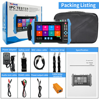 Rsrteng IPC-9800ADHS Pro, Monitor Probador de Cámaras CCTV, 8K IP SFP WiFi POE++, Cable TVI CVI AHD SDI