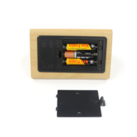 Nouveau design Offre Spéciale réveil numérique led en bois intelligent créatif avec heure, date, température, luminosité chaude et humidité