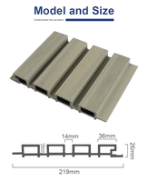 Panneaux de bardage extérieur modernes classiques imperméables, revêtement décoratif, panneaux de façade en composite bois-plastique WPC à grain 3D pour