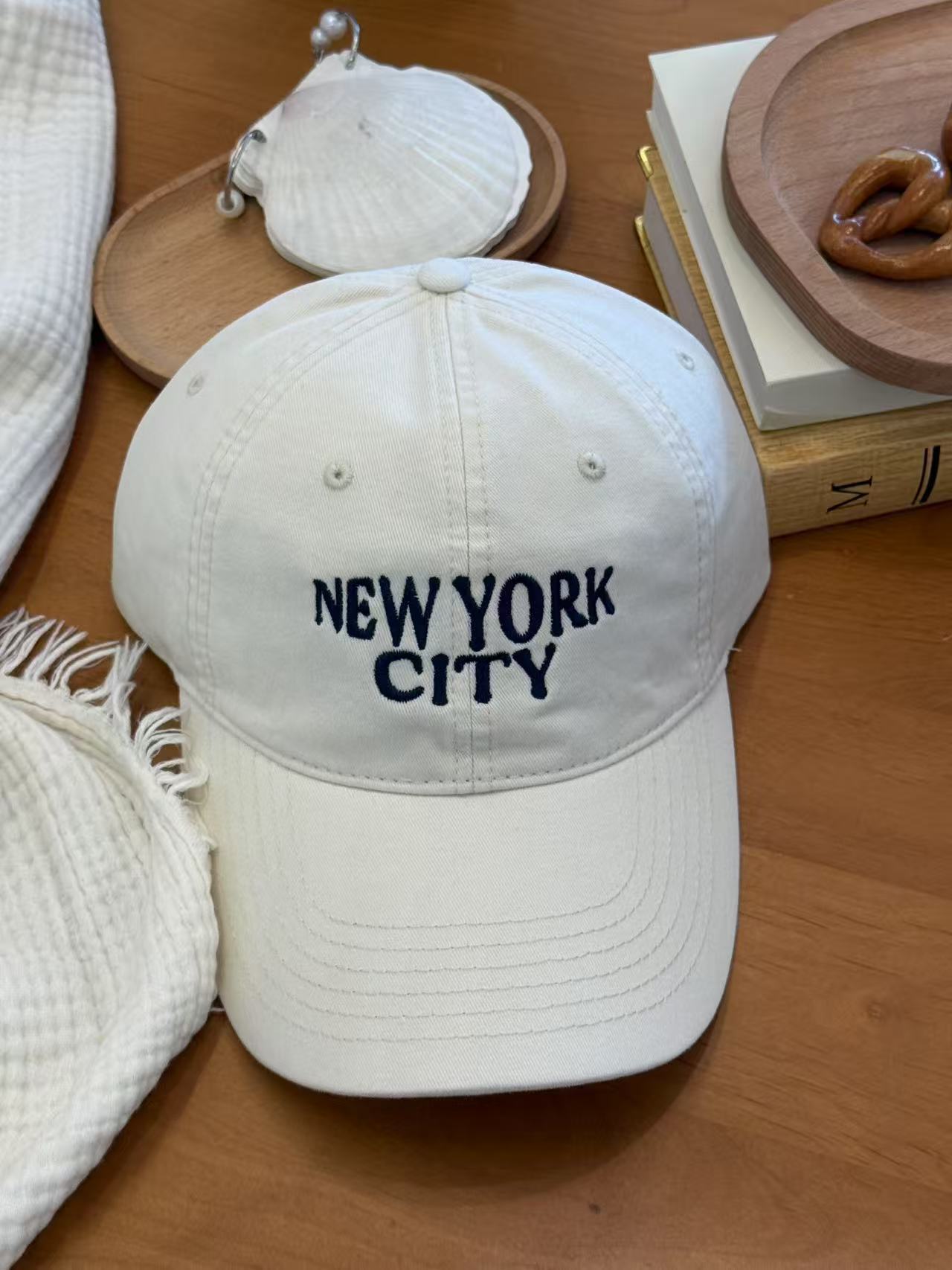 White-newyorkcity letter embroidery