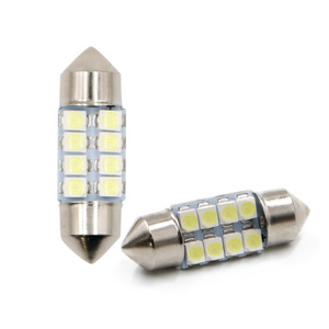 Ampoule intérieure LED double point à 8 lampes 1210 pour voiture, éclairage de toit de voiture, lampe de lecture pour voiture, 31, 36, 39, 41 mm - Product Image 2