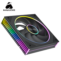 Ventilateur PWM AntarcChill Noir 120mm à Haut Débit d'Air, Faible Bruit, Roulement Fluide, Longue Durée de Vie, pour Boîtier PC, Dissipateur Thermique en Plastique OEM 4 Broches