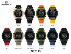 Reloj Deportivo NAVIFORCE 7113 para Hombre, Reloj de Moda Resistente al Agua, Reloj Electrónico LED de Silicona Luminoso Digital de Alta Calidad - Product Image 3