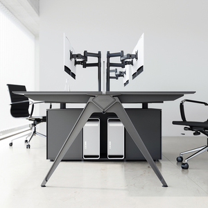 2024 più recente scrivania modulare in legno 2 4 6 8 posti postazione di Coworking mobili con <span class=keywords><strong>spazio</strong></span> <span class=keywords><strong>aperto</strong></span> estendibile per il personale - Product Image 4