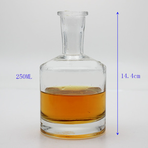 Stockage Vide 250ml Whisky Gin Tequila Liqueur Bouteille De Qualité Alimentaire Logo Personnalisé Vodka Rhum <span class=keywords><strong>Alcool</strong></span> Spiritueux Bouteille En Verre - Product Image 6
