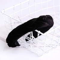 Nouveau serre-tête tressé en velours tissé à la main YiLove, style européen et américain, couleur unie, large, accessoire de mode pour femme, 16 cm