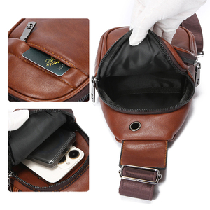Bolso Bandolera Mini para Teléfono Celular para Hombre, de Alta Calidad, Estilo Vintage, de Cuero PU - Product Image 6