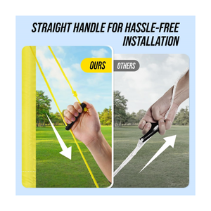 Ensemble de filet de <span class=keywords><strong>volley</strong></span>-ball portable en acier avec support, pompe à ballon et sac de transport, hauteur 107 pouces, pour jeux en extérieur, plage et jardin - Product Image 6