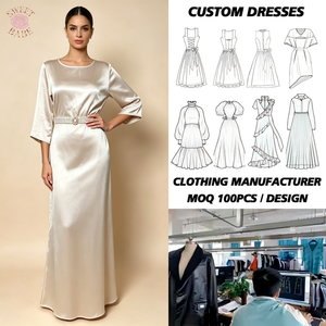 SWEET BABE Elegant style Midi Satin Solid Casual Fitted Party Wear Custom Made Satin <b>Dress</b> - Product Image 1