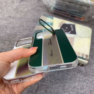 Kinh Doanh Thời Trang Gradient Da & PC Cover Quay Lại Laser Khắc Chống Sốc Điện Thoại Trường Hợp Đối Với iPhone 15 14 13 12 Pro Max 14 15 Cộng Với - Product Image 6