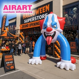Arco Inflable de Payaso Terrorífico de Circo <span class=keywords><strong>Encantado</strong></span>, Alquiler para Eventos, Payaso Inflable de Grado Comercial con Lengua, Arco Inflable Divertido de Payaso con 4 Patas - Product Image 4