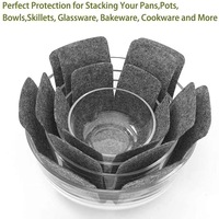 Meilleure Vente : Tapis de protection pour fond de casserole en feutre, style poisson à six griffes, anti-brûlure, isolation thermique, facile à nettoyer