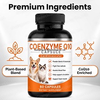 Capsules de Coenzyme Q10 pour chiens OEM, complément alimentaire pour chiens CoQ 10, aide à soutenir la circulation, soutient les muscles cardiaques