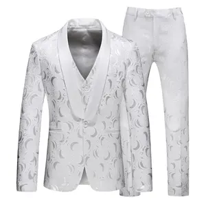 M-7XL высококачественные мужские костюмы, деловые лучшие свадебные костюмы для жениха, костюмы-тройки, офисный Повседневный смокинг (куртки + жилет + брюки)