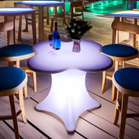 Vente en gros Bar lumineux à LED éclairé Table d'arrondi Ensemble table et chaises à LED Barre lumineuse à LED Table et chaises Mobilier de fête