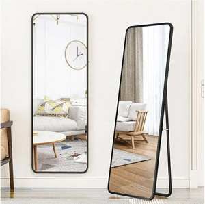 2025 Custom <b>Large</b> Metal Framed <b>Full</b>-<b>Length</b> Wall Standing Floor <b>Mirror</b> Contemporary Thickened Borders <b>Arched</b> Wall for Living Room - Product Image 3