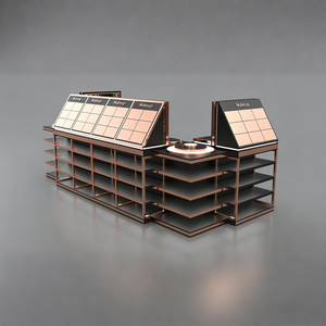 Edgy Luxe Cosmetics Boutique Featuring Tiered Open Shelves, Partial Enclosure Checkout, and Integrated LED Display Shelves - Product Image 5